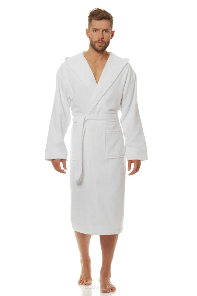 Szlafrok kąpielowy męski frotte 4XL 5XL z kapturem L&L 2104
