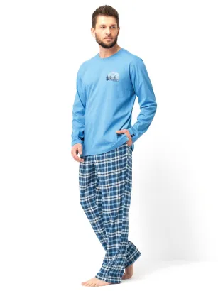 Piżama męska spodnie flanelowe Key MNS 626 M-2XL