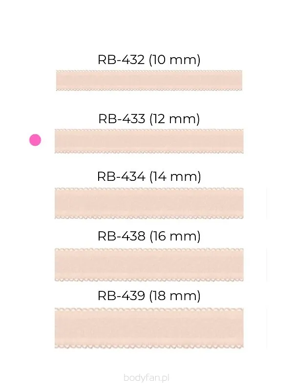 Ramiączka do stanika szerokość 12 mm Julimex RB 433