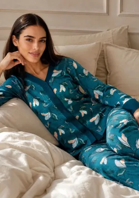Piżama damska rozpinana Cornette 514/509 Virginia  -2XL