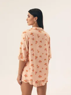Rozpinana piżama damska z krótkimi spodenkami Henderson Ladies 42686 Naranja - 5