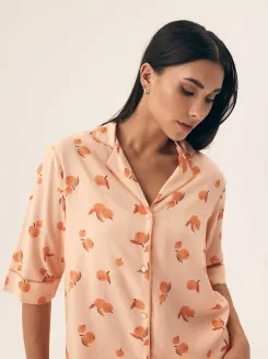 Rozpinana piżama damska z krótkimi spodenkami Henderson Ladies 42686 Naranja - 3