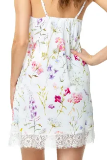 Koszulka nocna z jedwabiu wiskozowego Mewa Flores 6522 - 2