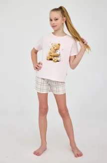 Piżama dziewczęca z misiem Cornette Girl 872/115 Hug Me 134-164 - 2