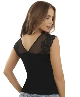 Podkoszulka damska z koronką Emili Elza S-XL wiskoza - 4