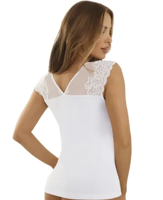 Podkoszulka damska z koronką Emili Elza S-XL wiskoza