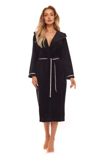 Długi szlafrok damski z kapturem L&L 2307 Hot S-2XL