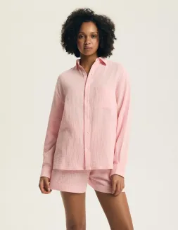 Letni komplet piżama rozpinana Henderson Ladies 44493 Eleni  S-3XL Muślin - 2