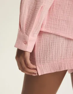 Letni komplet piżama rozpinana Henderson Ladies 44493 Eleni  S-3XL Muślin - 7