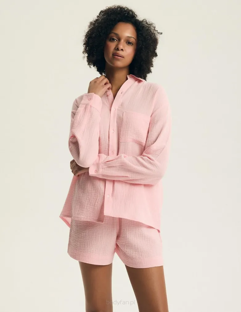 Letni komplet piżama rozpinana Henderson Ladies 44493 Eleni  S-3XL Muślin