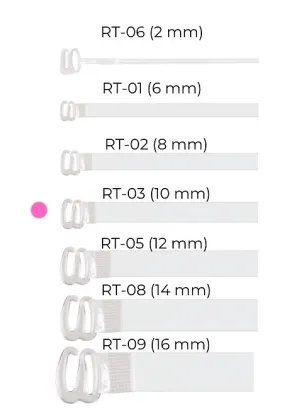 Silikonowe ramiączka do stanika szerokość 10 mm Julimex RT 03