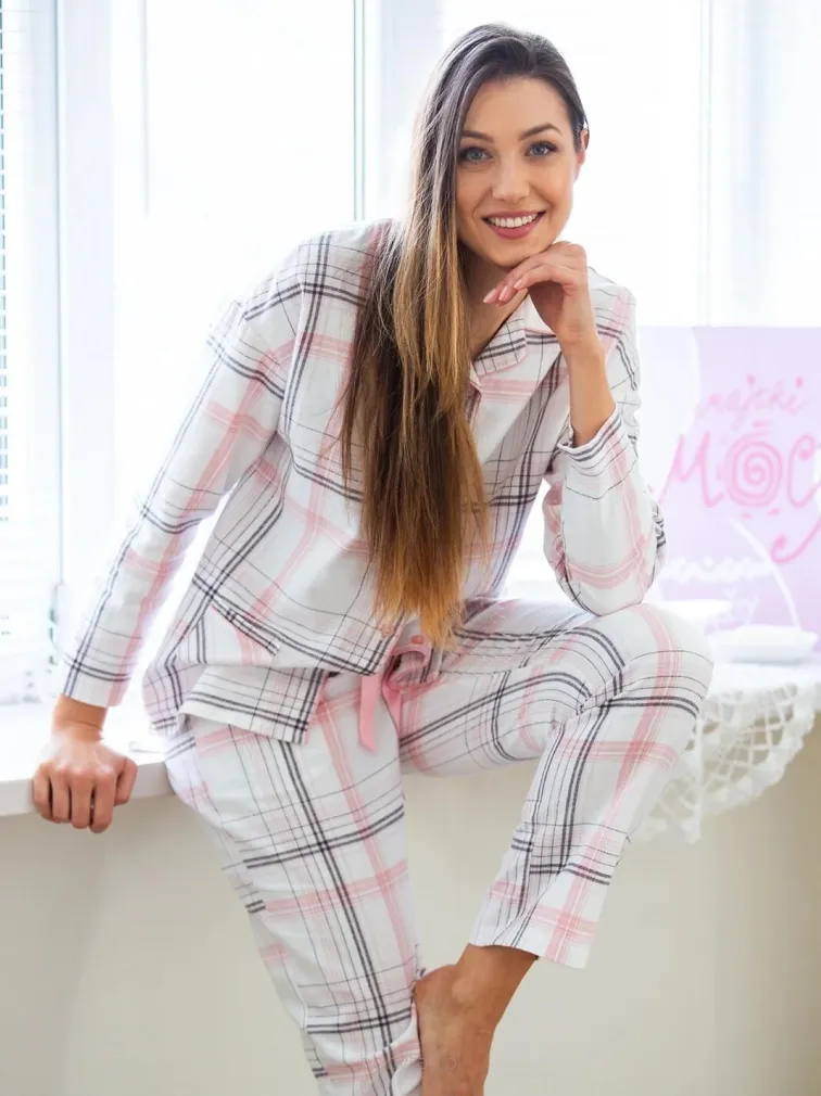 Piżama damska flanelowa Key LNS 415 XS-XL
