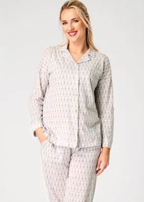 Piżama damska rozpinana Key LNS 879 2XL-3XL