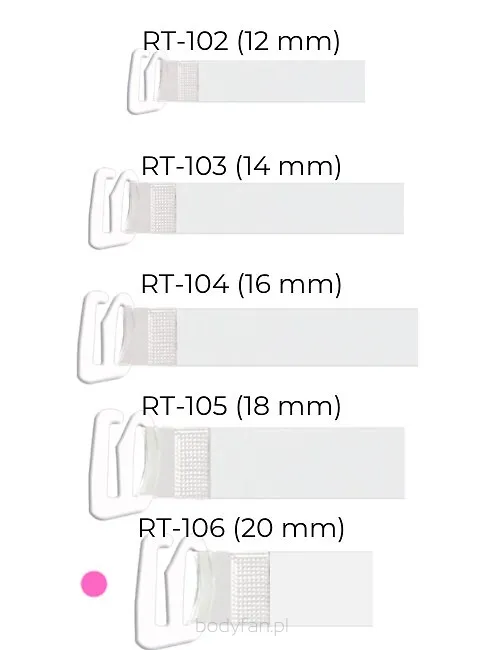 Ramiączka Julimex RT 106 silikonowe z metalowym zaczepem 20 mm