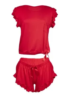 Piżama z falbankami DKaren Lulu S-XL - 3