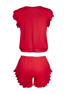 Piżama z falbankami DKaren Lulu S-XL - 2