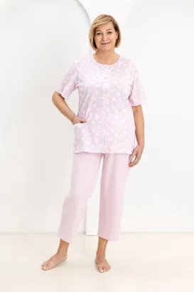 Piżama damska Regina 738 bawełniana 7/8 plus size 2XL–3XL