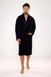 Szlafrok welurowy męski De Lafense 666 Ronaldo M-2XL - 2