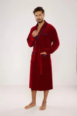 Szlafrok welurowy męski De Lafense 666 Ronaldo M-2XL