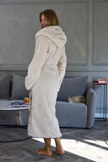Ciepły szlafrok damski długi L&L 2635 Fibi długi S-2XL - 6