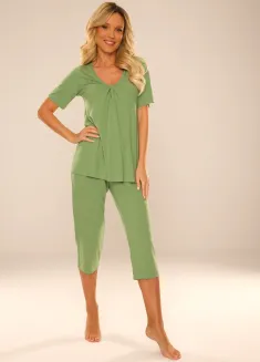 Piżama damska De Lafense Dahlia 878 wiskoza M–2XL - 3
