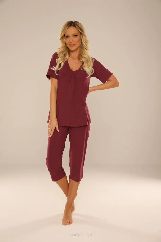 Piżama damska De Lafense Dahlia 878 wiskoza M–2XL