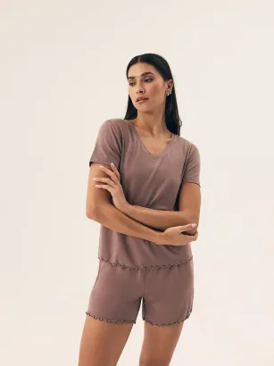 Jednokolorowa piżama damska Henderson Ladies 42679 Noves