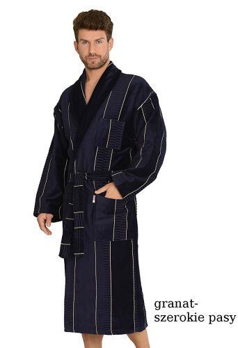Szlafrok męski frotte De Lafense 803 M-2XL