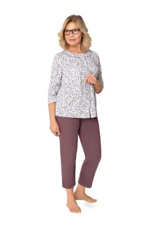 Piżama damska Martel Maria II 201 3/4 bawełna rozpinana M–2XL - 2