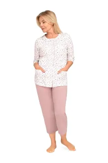 Piżama damska Martel Maria II 201 3/4 bawełna rozpinana M–2XL - 5