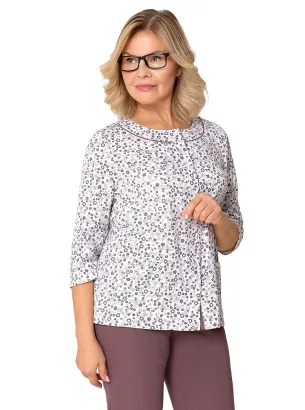 Piżama damska Martel Maria II 201 3/4 bawełna rozpinana M–2XL
