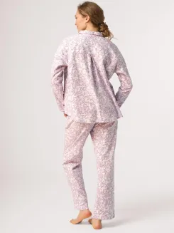 Flanelowa piżama damska rozpinana Key LNS 406 S-XL - 2