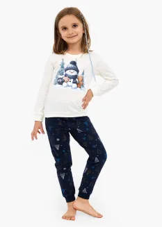Piżama dziewczęca Cornette Kids Girl 377/189 Snowy Day Christmas 86-128 - 2