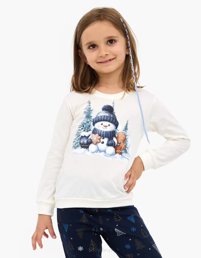Piżama dziewczęca Cornette Kids Girl 377/189 Snowy Day Christmas 86-128