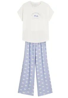 Piżama damska szerokie spodnie Henderson Ladies 42730 Nubes - 2