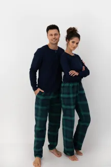 Piżama damska Sensis Cassandra granatowo-zielona bawełniana S–XL - 5