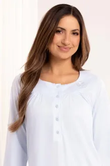 Koszula nocna Regina 016 bawełniana z haftem zapinana 3XL-4XL - 6