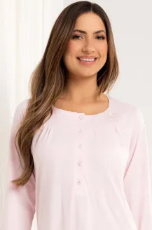 Koszula nocna Regina 016 bawełniana z haftem zapinana 3XL-4XL - 2