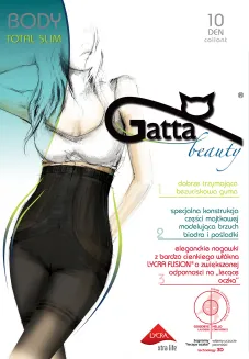 Rajstopy modelujące Gatta Body Total Slim Fusion 10 den 2-4 - 2