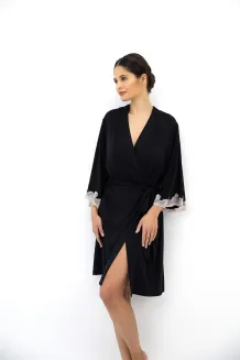 Elegancki szlafrok z koronką Sensis Dione XS-XL - 13