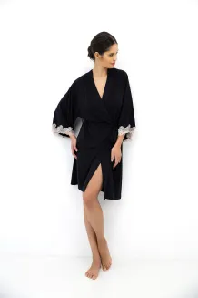 Elegancki szlafrok z koronką Sensis Dione XS-XL - 16