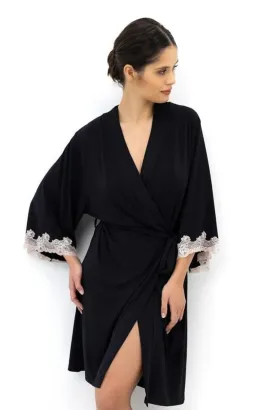 Elegancki szlafrok z koronką Sensis Dione XS-XL