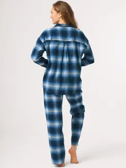 Flanelowa piżama damska rozpinana Key LNS 465 S-XL - 2