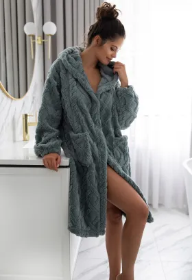 Szlafrok damski na guziki Sensis Grethen S-XL