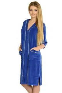 Szlafrok De Lafense 352 Zamek Welur 4XL-5XL damski - 2