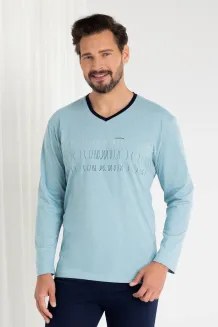 Piżama męska Regina 495 bawełniana z napisem Positive 2XL–3XL - 6