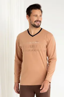 Piżama męska Regina 495 bawełniana z napisem Positive 2XL–3XL - 2