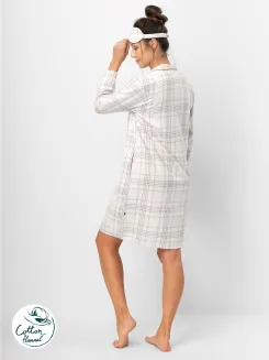 Koszula nocna damska flanelowa Key LND 401 S-XL - 2