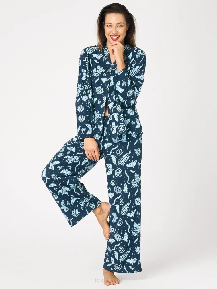 Piżama damska rozpinana Key LNS 533 S-XL