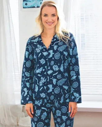 Piżama damska rozpinana Key LNS 533 S-XL